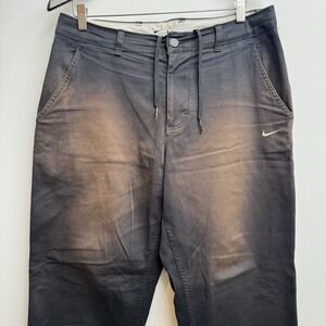 Nike‎ Men's Chino Cotton Pants Black Belt Loop 32 M Rusted Ombre Strings Casual